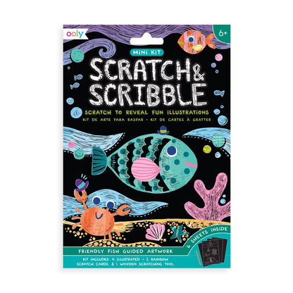 Friendly Fish Scratch & Scribble: Mini Kit - (7 PC Set)