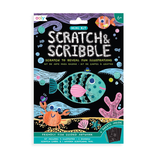 Friendly Fish Scratch & Scribble: Mini Kit - (7 PC Set)