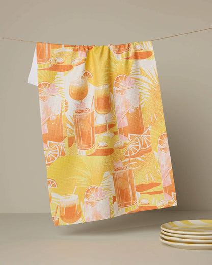 Sunset Happy Hour Tea Towel