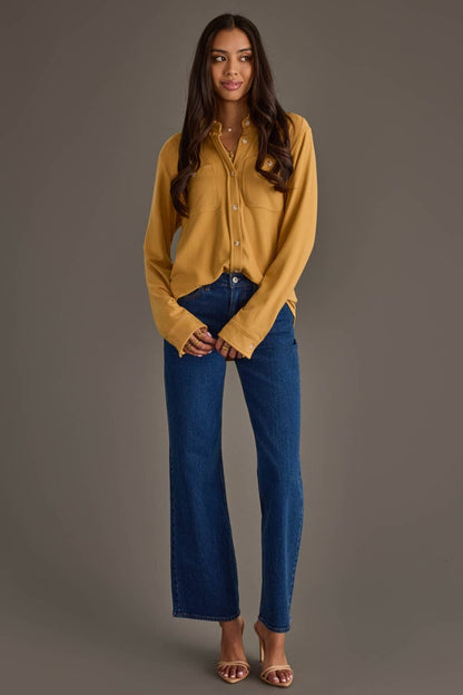 Mustard Super Soft Button Up Flannel