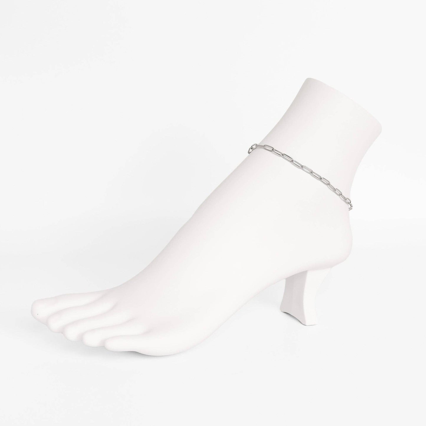 Stainless Paperclip Chain Anklet