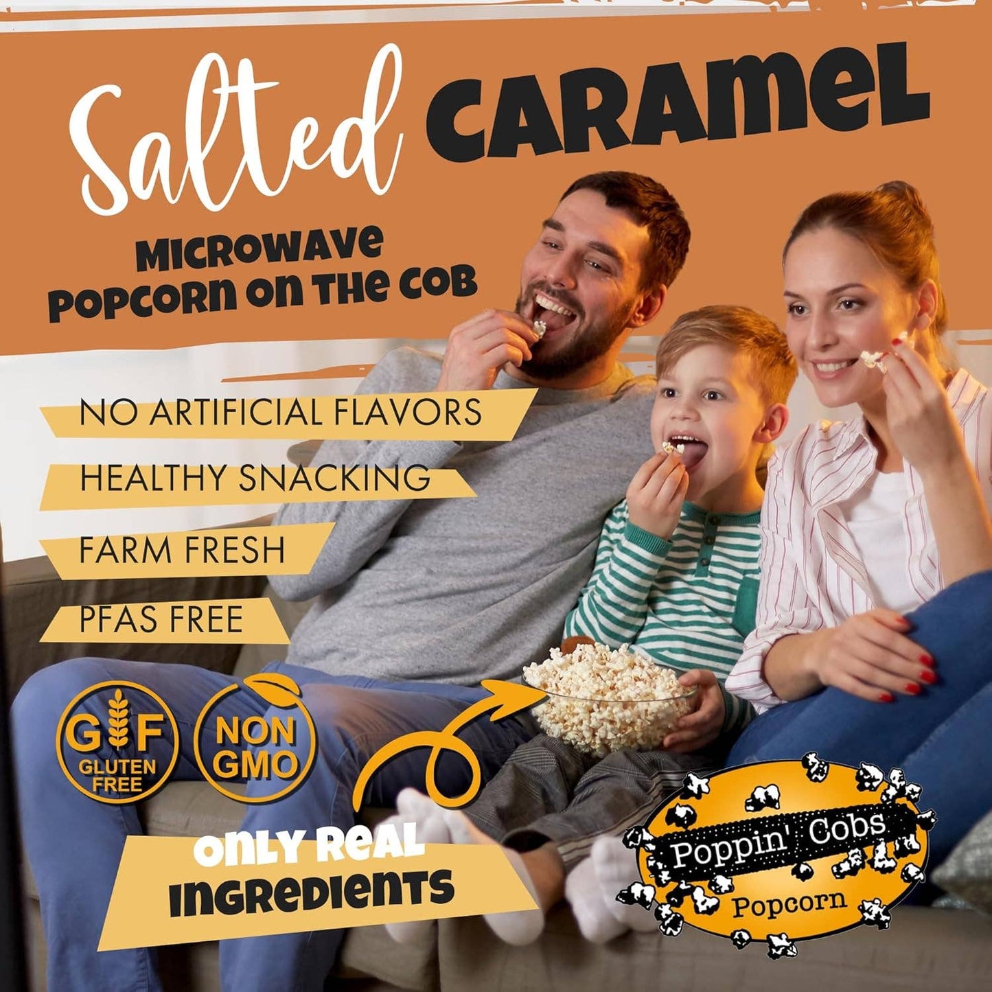 Popcorn on the Cob with Salted Caramel Seasoning 