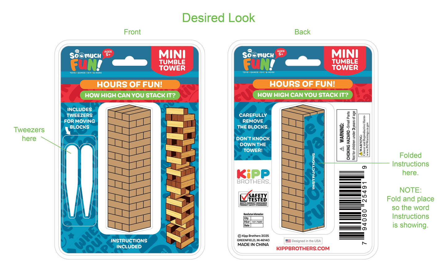 Mini Tumble Tower Wood Game
