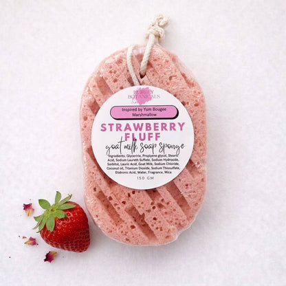 Goat Milk Soap Sponge Strawberry Fluff – Sweet Marshmallow
