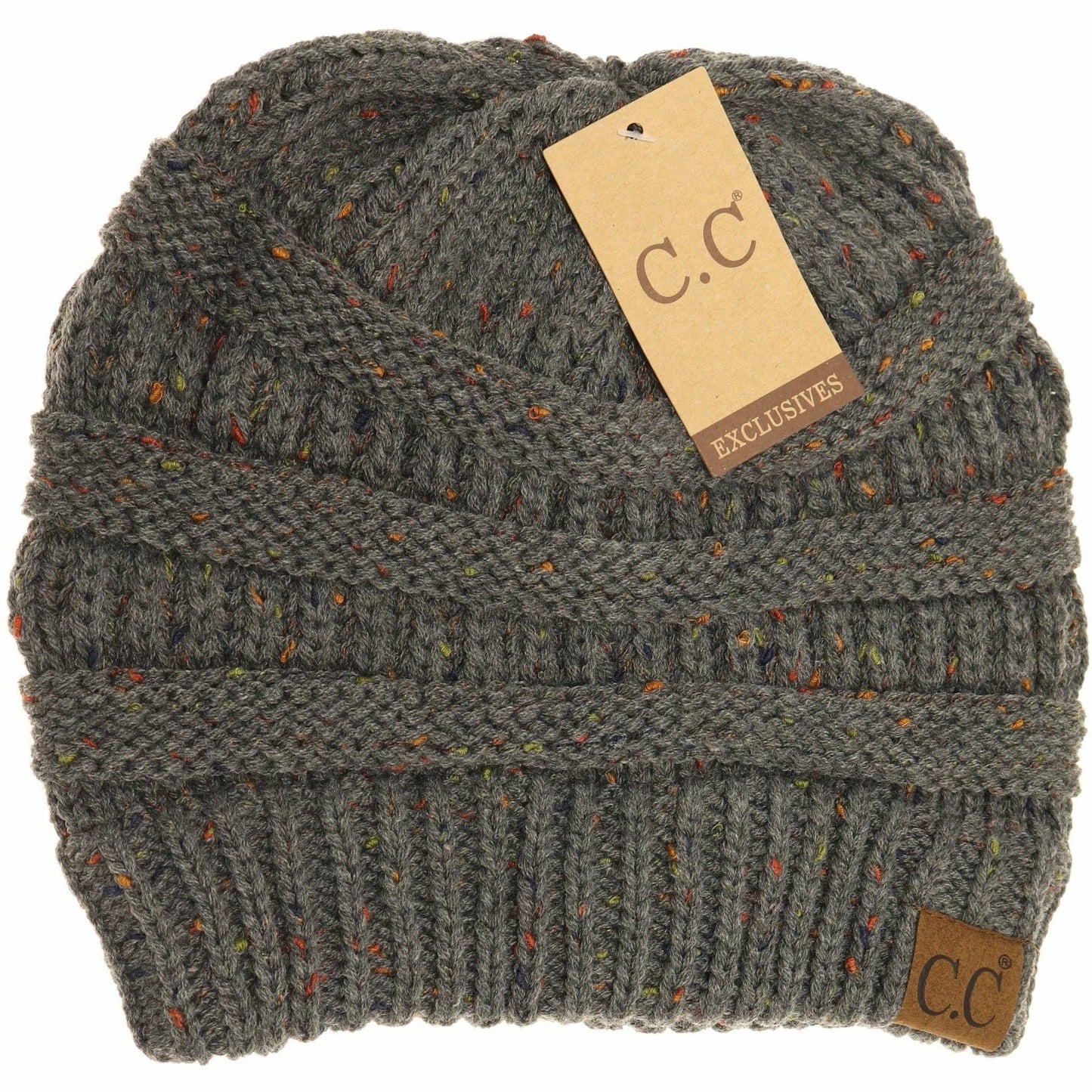 Brown Flecked CC Beanies: