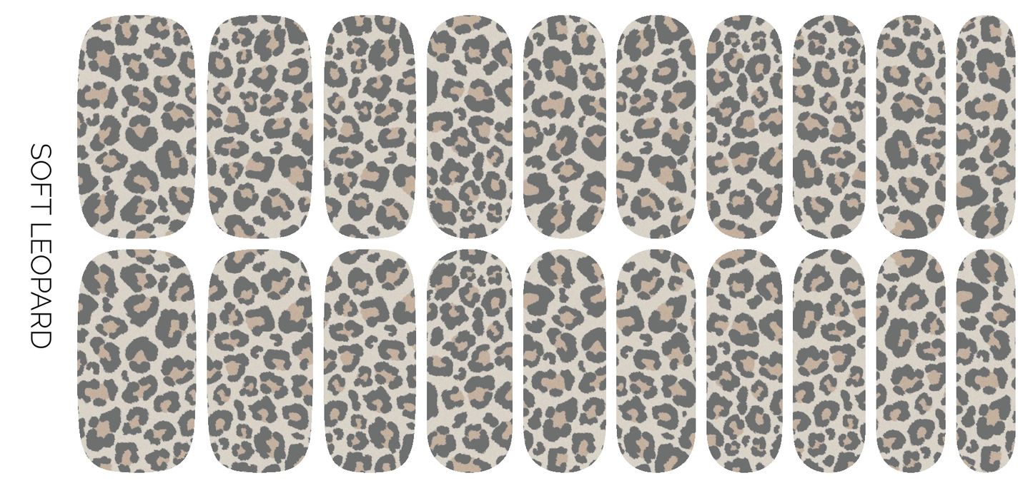 Soft Leopard | Trendy Faded Leopard Animal Print Nail Wrap