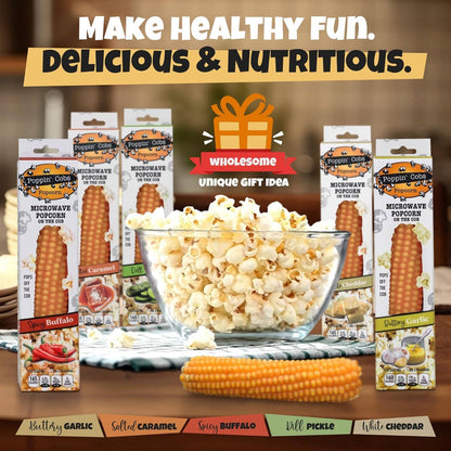 Popcorn on the Cob with Salted Caramel Seasoning 