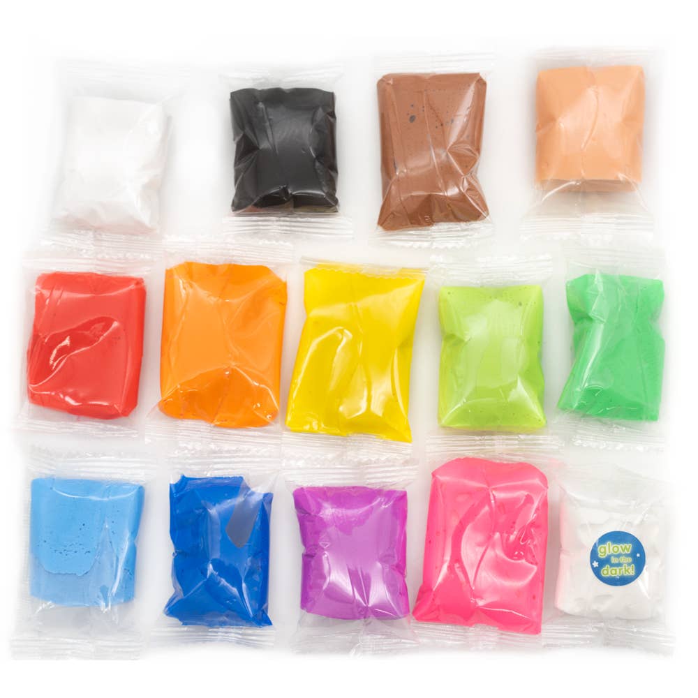 Air Dough - 60 Bags of Colored, Air Dry Clay in a Bucket