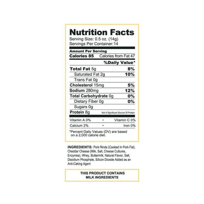 White Cheddar Pork Rinds 7oz Bag
