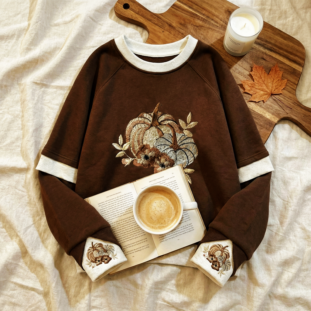 Pretty Harvest Bloom™ LayerPop™ Duo Cuff Sweatshirt