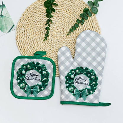Christmas Oven Mitt & Pot Holder Set