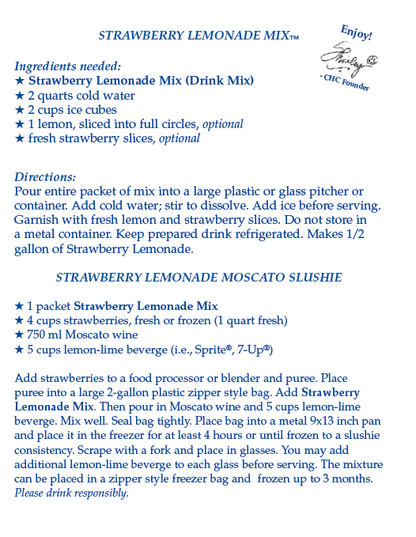 Strawberry Lemonade Mix