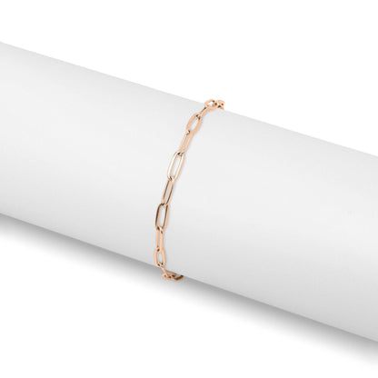 Rose Gold Paperclip Chain Anklet