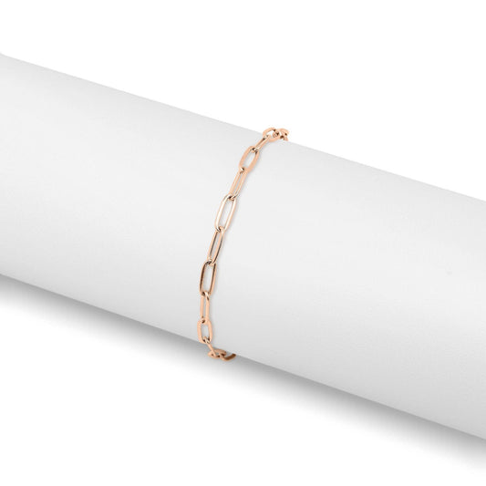 Rose Gold Paperclip Chain Anklet