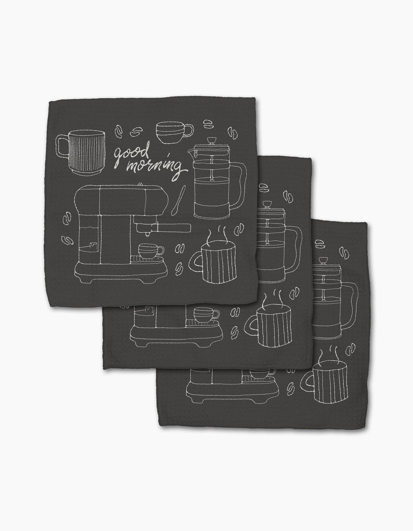 Good Morning Coffee Dishcloth Set