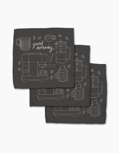 Good Morning Coffee Dishcloth Set