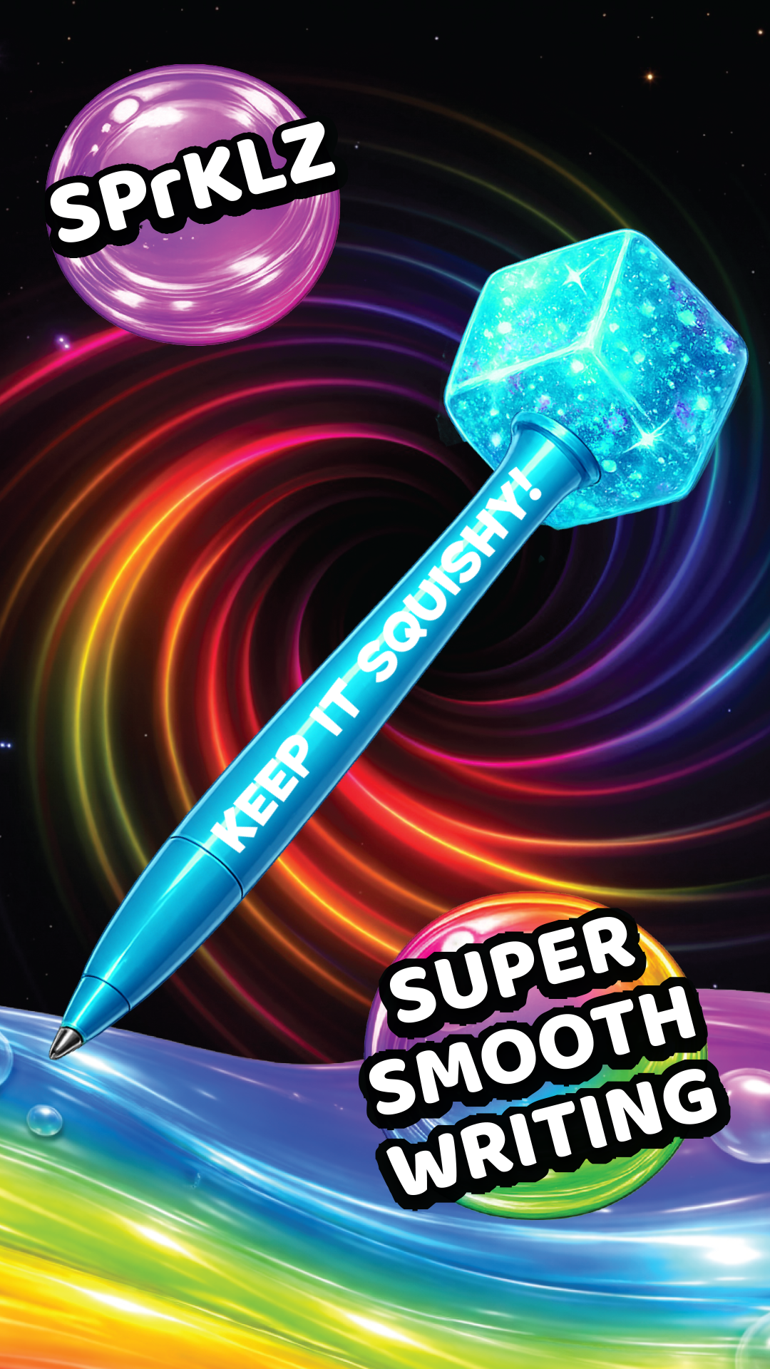 Squishy Cube Pen 
Desk Pops