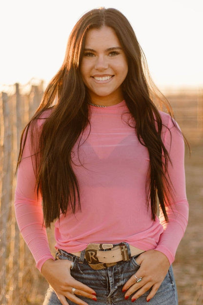Meshed Out Light Pink Top
