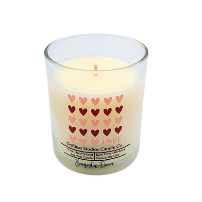 Heart Love Valentine's Clear Candle - Valentines Gifts: Be My Valentine