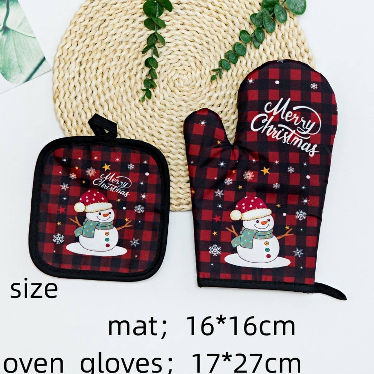 Christmas Oven Mitt & Pot Holder Set