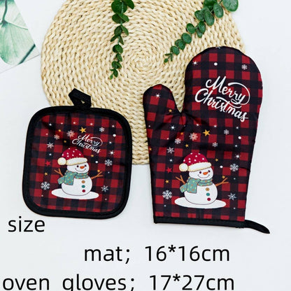 Christmas Oven Mitt & Pot Holder Set