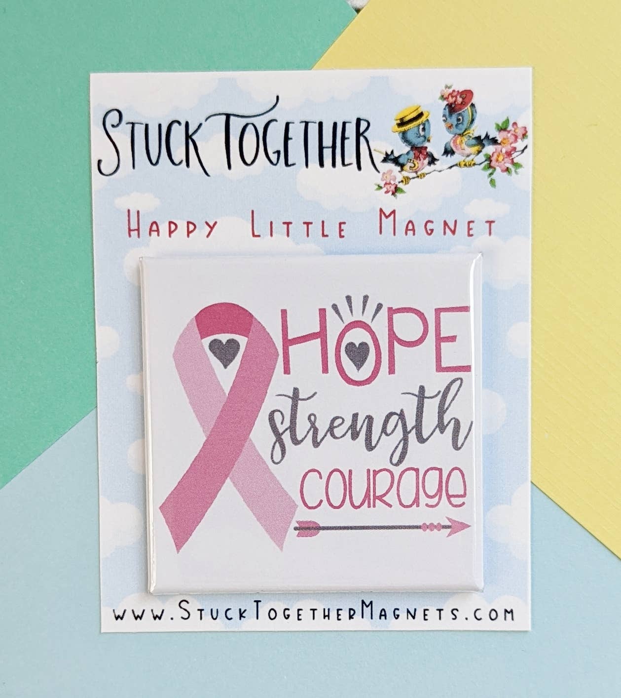 Pink Ribbon Breast Cancer Support Magnet