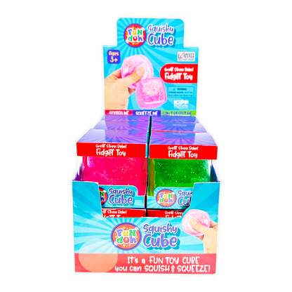 Squish & Squeeze Sparkle Cube Fidget Toy