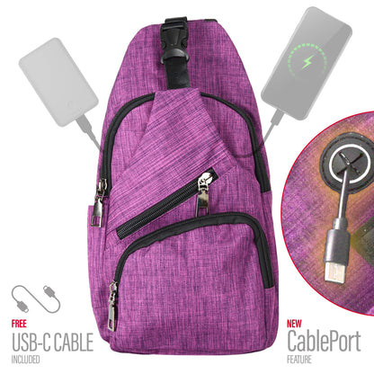 Rose - large USB-C charging enabled Anti theft Daypack Travel Bags: