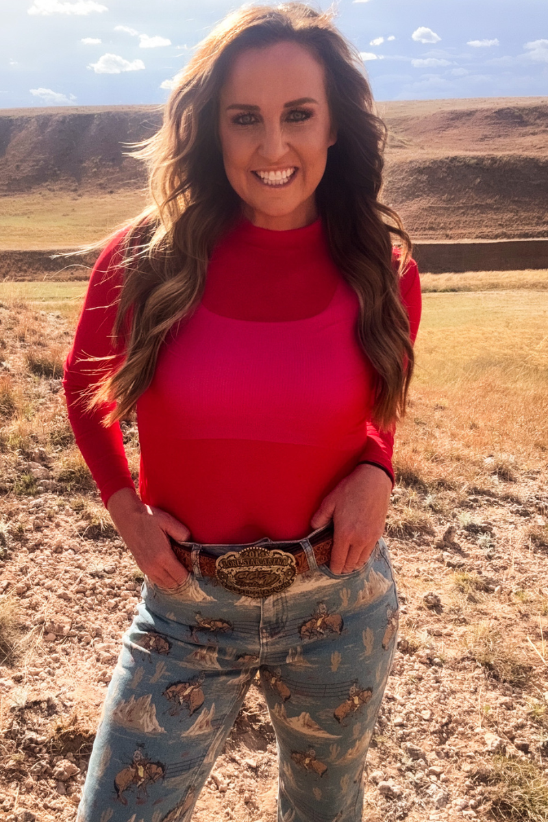 Meshed Out Red Top
