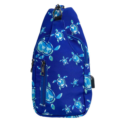 Palm Trees Anti-Theft Crossbody Bag w/ USB–