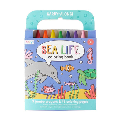 Sea Life - Carry-Along: Coloring Book Set - (10 PC Set)