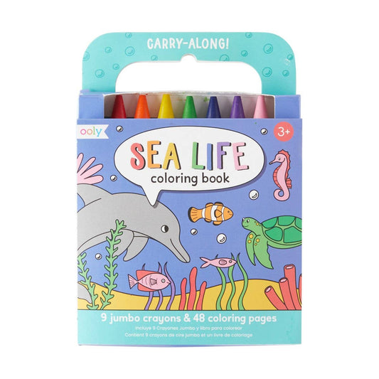 Sea Life - Carry-Along: Coloring Book Set - (10 PC Set)