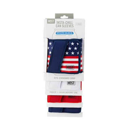 Insta Chill Sleeves Standard Cans Americana Set of 4