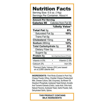 Nacho Cheddar Pork Rinds  1.75oz Bag