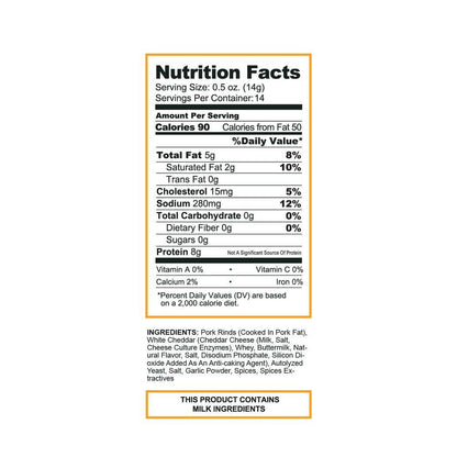 Pork King Good Nacho Cheddar Pork Rinds 7oz Bag