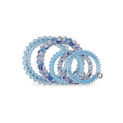 Spiral Hair Coils | Mix Pack | Blue Lagoon