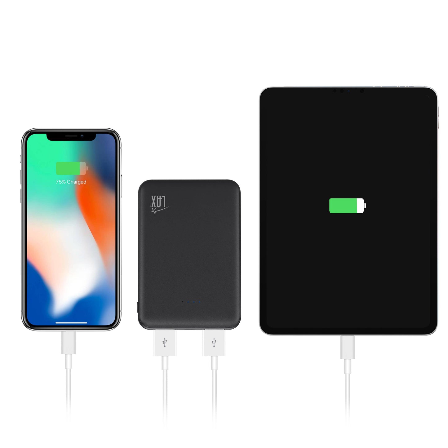 White Ultra-Slim & Portable 6600mah Power Bank-
