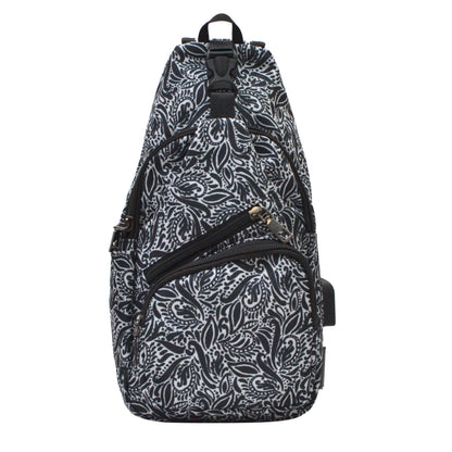 Rose - large USB-C charging enabled Anti theft Daypack Travel Bags:
