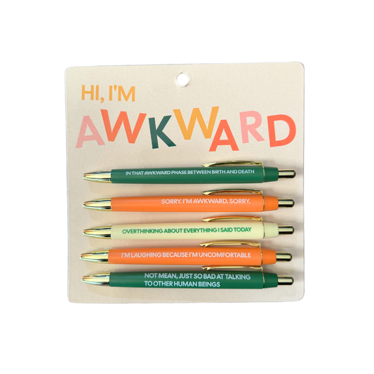 Awkward Pen Set (funny, gift, stocking stuffer)