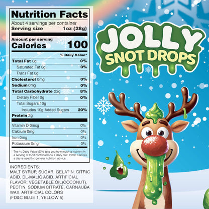 Christmas Jolly Snot Drops, Watermelon Gummies - Stocking Stuffer