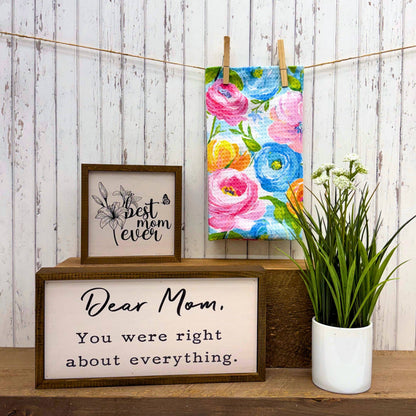 Spring Tulips Kitchen Waffle Towels - Mothers Day Gifts