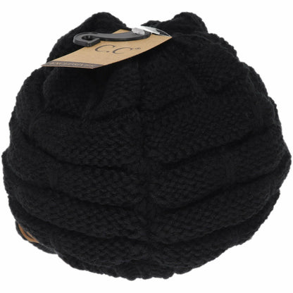 Ribbed Knit Hat with Brim