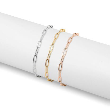 Rose Gold Paperclip Chain Anklet