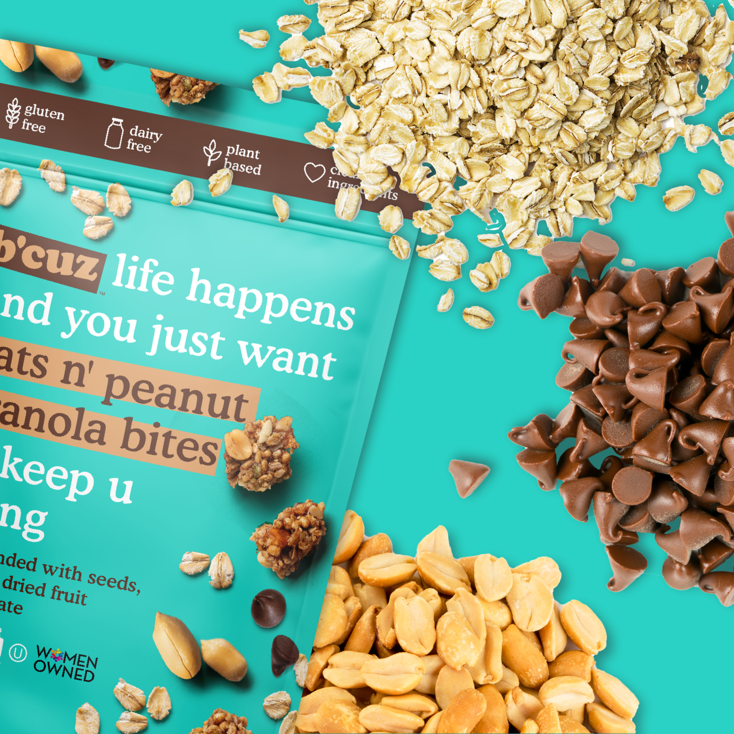 Oats n' Peanut Granola Bites 3oz.