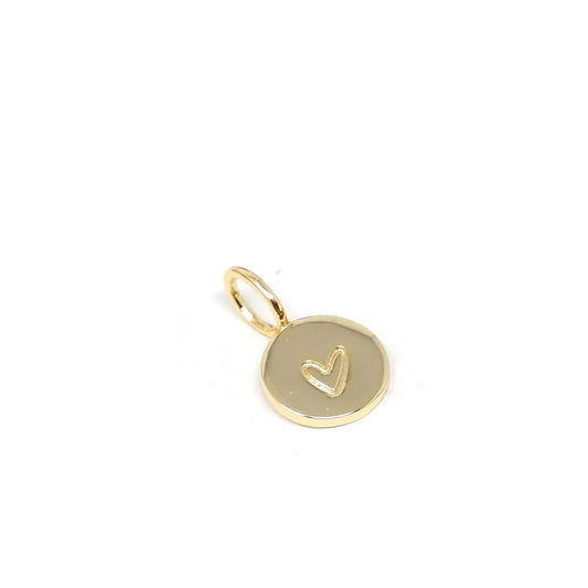 Charm Bar Gold Engraved Heart