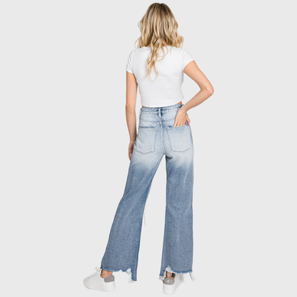 Who Dis Distressed High Rise Vintage Cropped Jeans