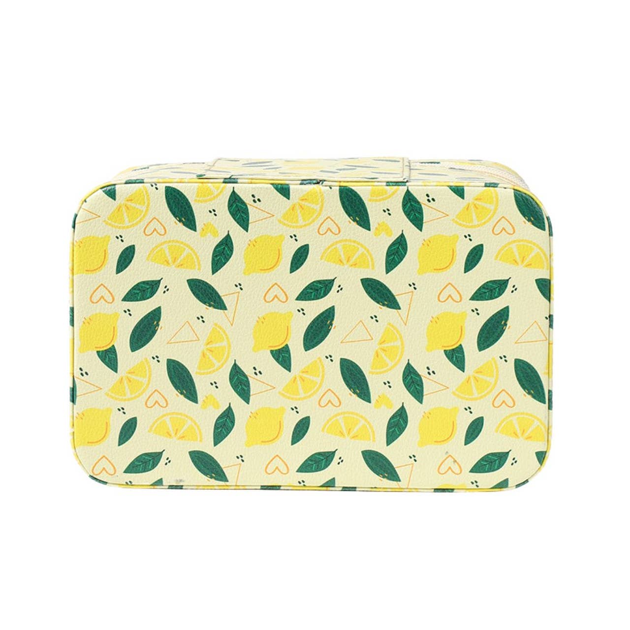 Ladies Large Lemon Makeup Train Case