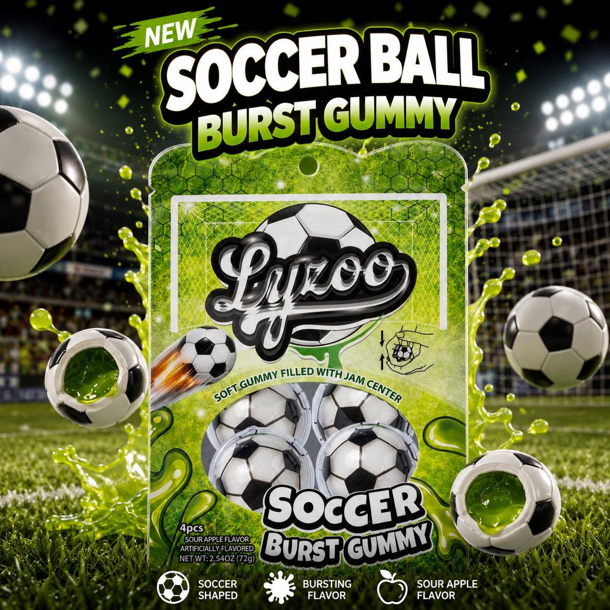 Soccer Ball Burst Gummy