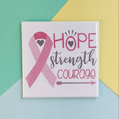 Pink Ribbon Breast Cancer Support Magnet