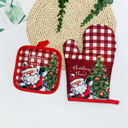 Christmas Oven Mitt & Pot Holder Set